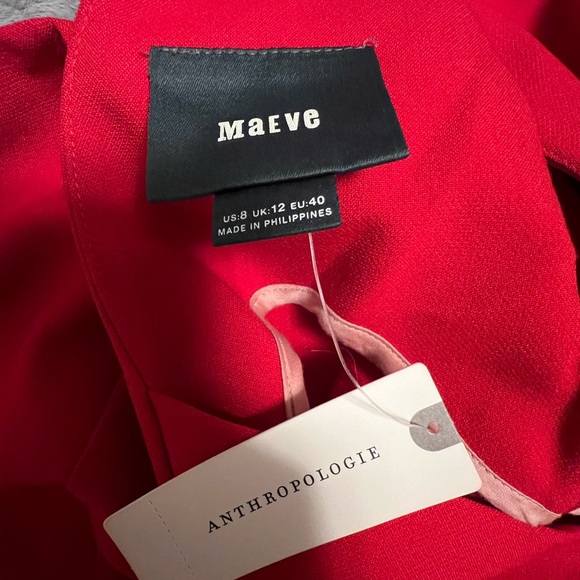 Anthropologie Dresses & Skirts - Maeve Anthropologie red cap sleeve, pencil silhouette dress, size 8. NEVER WORN